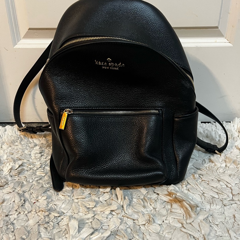 Kate Spade Black Textured Backpack - Picture 2 of 6